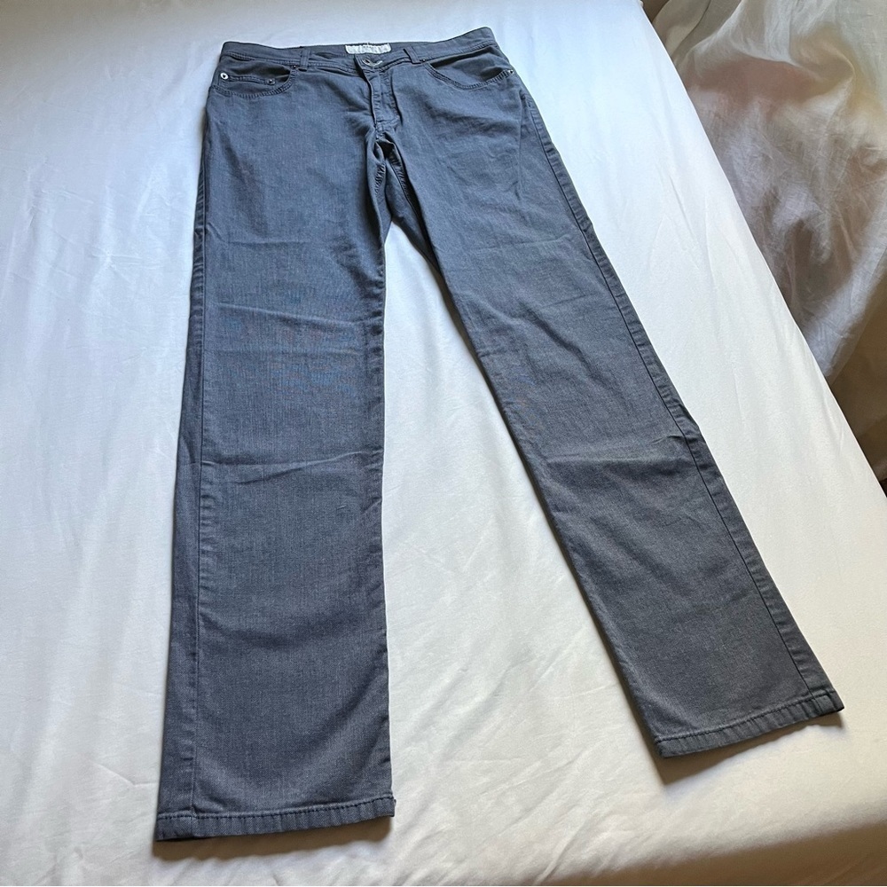 BRAX men’s blue slim straight‎ leg cropped pants